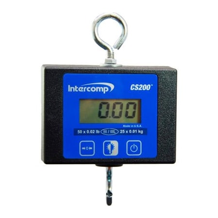 Intercomp Intercomp 100774 CS200 Light-Duty Hanging Scale, 50 lb x .02 lb 100774